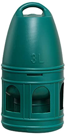 Bird Water Drinker/Parrot Parakeet Dove Chicken Pigeon Water Dispenser Feeder/Large Capacity with Handle Bird Cage Accessories Waterer/, Green 3L