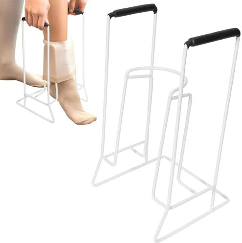 Stocking Donner Adaptive Anziehhilfe zum Anziehen von Kompressionsstrümpfen Medium Sockenhilfe Werkzeug für Waden weniger als 45,7 cm Umfang Socken Helfer