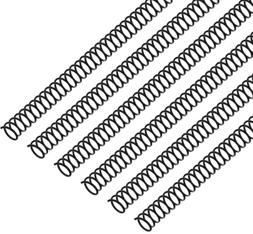 Leinuosen 120 Pack Plastic Spiral Binding Coils Kit Spirals Multi Size Coils for Binding Binder Combs Spines(1/2 Inch,Black)