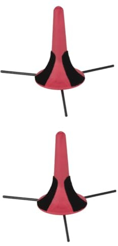 BESTonZON 2stücke Trumpet Stand Mit Abnehmbaren Und Faltbaren Metallbeinen Stabiler Für Trompete Und Blasinstrumente Für Musiker Und Orchester Rot