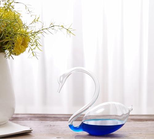 Wettervorhersage für Sturmglas, Schwanenförmiges Design, Barometer, Wetterstation, 17,8 cm, Schwan, Sturmglas, Wettervorhersage, wunderschönes Geschenk für Familie oder Freunde, Geschenk, Zuhause,