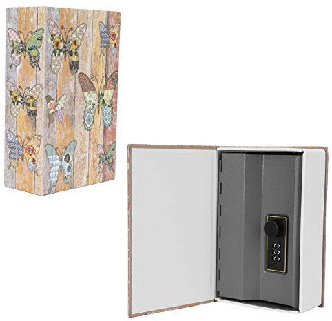 Mini-Simulations-Buchtresor-Aufbewahrungsbox, Geld, Bargeld, Schmuck, Sicherheitsschloss, Geldversteckbox, Tragbarer Safe, Büchertresor mit Zahlenschloss für das Heimbüro