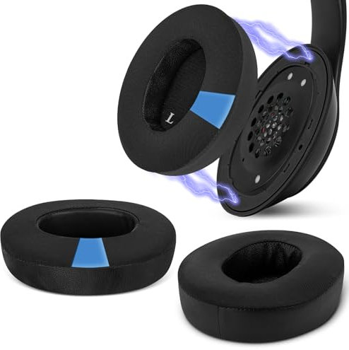 Geekria SNAP - Cuscinetti magnetici per cuffie Beats Studio 3 Wireless/2 Series, facili da cambiare, sostituiscono i cuscinetti in pochi secondi (gel refrigerante nero, 1 paio)