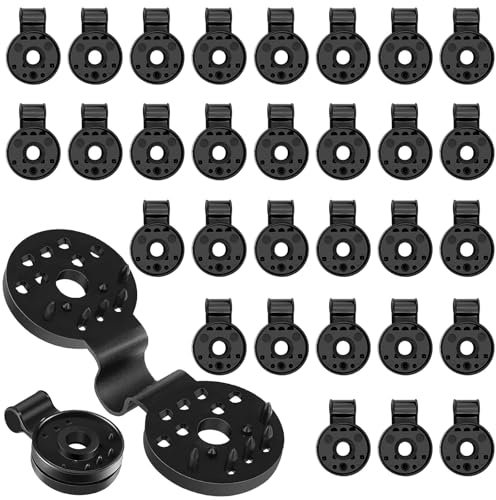 Ayizhiniu 80pcs Clips Tela de Sombra, Clips para Malla Sombra, Clips Fijos para Red de Sombra, Clips para Toldos y Lonas, Clip Especial con Ojal, Aplica a Balcón de Casa o Terraza