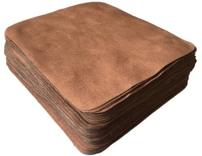 YETONADO 175mm X 145mm Brown Glasses Cleaning Cloth Suede Customize Glasses Accessories 100pcs Microfiber Cloth