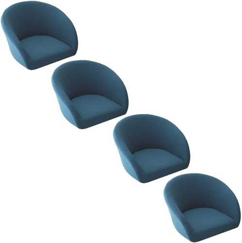 seokor 1/2/4 Piezas Fundas de Silla Comedor con Brazos, Fundas para Taburetes de Bar con Respaldo Redonda, Cubiertas para Sillas de Bar Giratoria para Salón Oficina Cocina Decor Hogar(B9,4PCS)