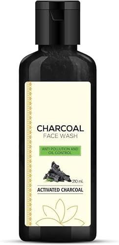 Charcoal Face Wash for Oil Control & Blackheads Pimple Removal, Anti-Pollution Deep Cleanses Herbal for Normal to Sensitive Skin - 210 ml (Charcoal Face Wash)