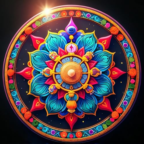 Huacan Diamond Painting Mandala Erwachsene Eckige AB Steine Diamant Paintings Bilder Voll Bohrer Malerei für Home Wall Decor Bild Größe 30x30cm