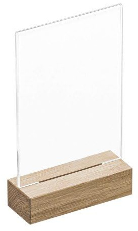 Générique Présentoir de table double face avec socle en bois A6 portrait
