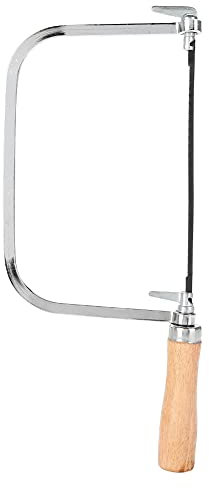 Aoaoy Hacksaw Coping Saw Saw Blades 31 × 12 × 3 Adjustable Cutting Tool and Shape of The Cutter Wood with 5 Hand String