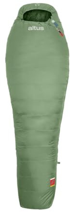 Andes 1500 K30 | Altus | Saco de Dormir | Saco de Dormir de Pluma | -12°C, -20°C,-44°C | Verde (Derecha)