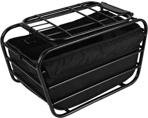 Panier de vélo pour Chien, Porte-vélo arrière pour Chien, Panier Robuste en Acier à Haute teneur en Carbone avec Doublure Souple pour Animaux de Moins 6 LB,
