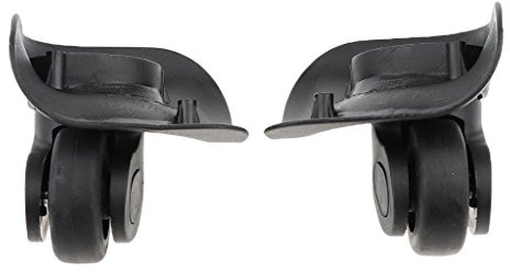 MagiDeal EIN Paar Gepäck-Koffer Ersatz Wheels Rad runde Räder Koffer Räder Set für Trolley Reisekoffer - Groß