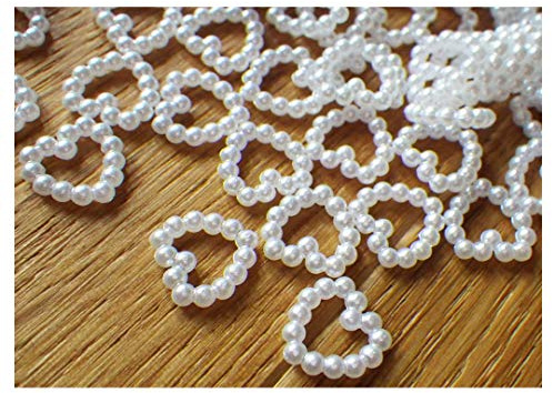 Sepkina 1000 Perlenherz Perlenherzen Hochzeitsperlen Perlen Streudeko Herz Herzen Herzchen Hochzeitsdeko Hochzeit Deko Love Liebe Deko Weiss