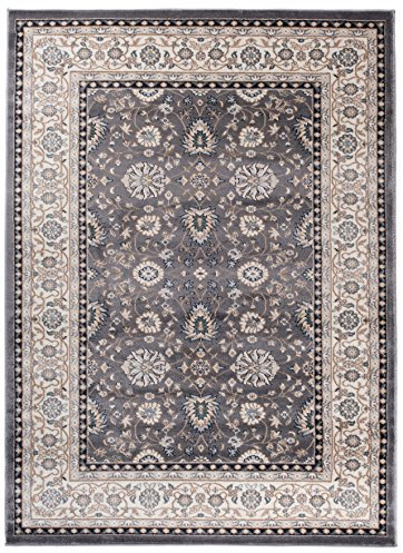 Carpeto Orientteppich Teppich Grau 200 x 300 cm Ornamente Klassisch Muster - Wohnzimmer Schlafzimmer Esszimmer