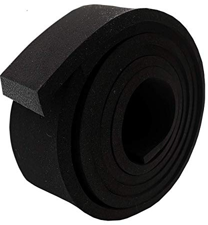 Neoprene Foam Strip Roll by Dualplex, 1 Wide x 10' Long x 1/4 Thick, Weather Seal High Density Stripping Non Adhesive – Weather Strip Roll Insulation Foam Strips - 10 Feet Long