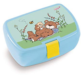 NICI 45444 Brotdose, Classic Bear, 18x12,5x6,5cm, blau