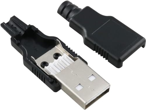 CABLEPELADO Connettore USB di tipo A | Connessione tramite saldatura | 4 pin | USB 2.0 | Tensione nominale 30 V | Maschio