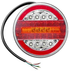 LED Heckleuchte Rund 12V/24V für Anhänger – Positionslicht, Bremslicht, Blinker, Rückfahrlicht – E-Geprüft, Anhänger Beleuchtung