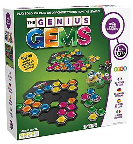 The Happy Puzzle Company The Genius Gems Game - 10,794 Puzzles - A Great Challenge for Friends and Family Board Game Night - Logic Puzzle Smart Games STEM Educational Learning Resources Ages 8+