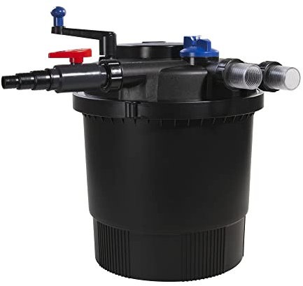 AquaForte GPF-20000 (36 Watt) Filtre sous pression, Puissance 36 Watt, Tension 230V, Entrée/Sortie 32/38mm, Débit recommandé 12.000 l/h, Convient aux bassins d'agrément jusqu'à 40.000 litres