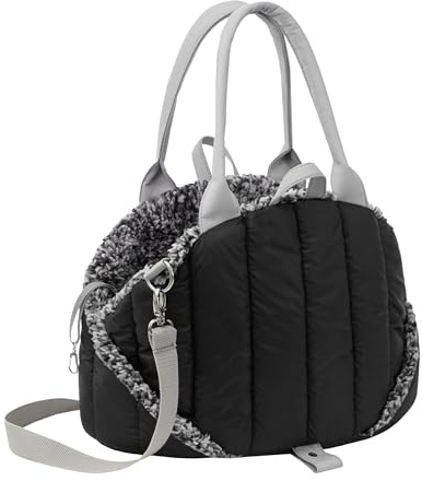 Hundetasche, Tragetuch, Tragetasche, Haustier, Transporttasche, Höhenverstellbar, Hundezubehör, Transportbox, Reise, 47x29x32 cm, Schwarz