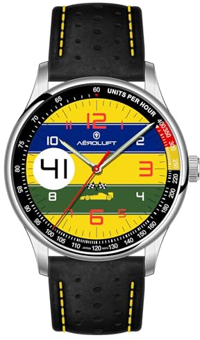 Aeroluft Reloj de Hombre Piloto Racing y Carreras de Coches Type 2 F1 Casco Ayrton Senna