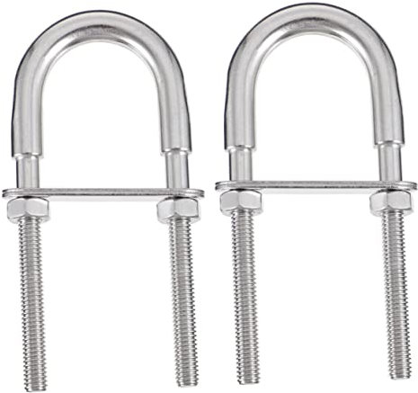 OUNONA 2pièces U-bolts Acier Inoxydable Fixations Pour Remorque De Bateau Accessoires De Bateau Résistants Corrosion Avec Écrous Et Rondelles