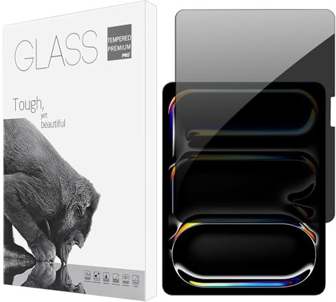 Privacy Displayschutzfolie für iPad Pro 13 Zoll 2024 7th M4/iPad Air 13 Zoll 2024 6th M2, Kratzfest 9H Härte iPad Pro 13 Zoll Tablet Bildschirmfilter, iPad 13 Zoll Bildschirmfilter Blasenfrei