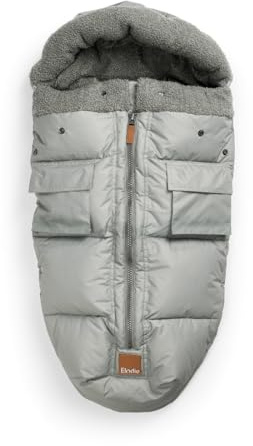 Elodie Details Universeller Fußsack für Kinderwagen & Buggy, Winter Babyfußsack mit warmem Fleece, Wind- & wasserabweisend, passend für Babyschale, mit Reißverschluss, maschinenwaschbar, Hazy Jade