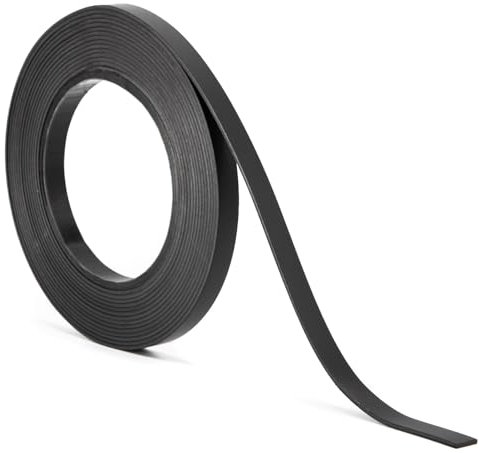 Magstick I 1x striscia magnetica nera I circa 1 cm x 5 m nastro magnetico per la marcatura di calendari su lavagna I linee magnetiche non autoadesive I mag280