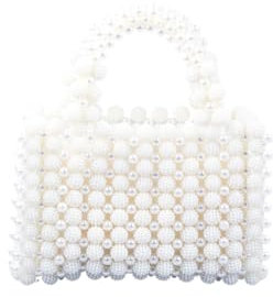 LYHYDMA Perlen-Taschen Perlenkugeltasche Abend handgewebte Perlenperlentasche Handheld-Tasche