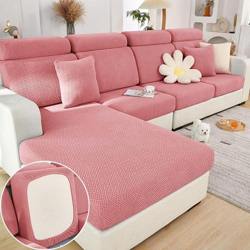 Magic Sofabezug für 2/3-Kissen, waschbar, Schonbezug für Sofas/Couch, stilvolle Heimdekoration, rosa Chaiselongue