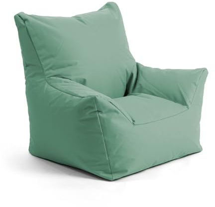 mokebo Kindersessel Outdoor 'Der Gartenzwerg' Made in Germany, Sitzsack für Kinder, Lesesessel für Indoor & Outdoor, Sitzkissen mit Füllung fürs Kinderzimmer, Kindersitzsack, Sessel in Grün
