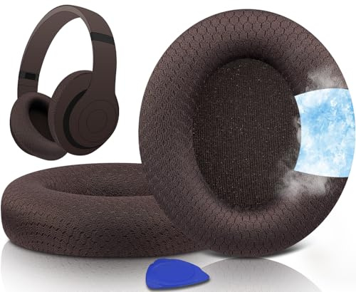 SOULWIT Cuscinetti Auricolari in Gel Raffreddamento Ricambio per Beats Studio Pro Wireless Cuffie con Cancellazione del Rumore, Padiglioni con Tessuto a Rete Traspirante, Schiuma ad Alta Densità