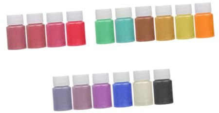 HAPINARY 16 Flaschen Pigmentpulver Für Badeseifen Seifenhaltbarkeit Diy-nagelpulver Nailart-zubehör