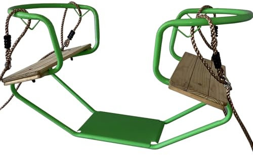 Loggyland Altalena doppia per 2 bambini (verde erba)