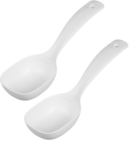 Zerodeko 2pcs Large Soup Ladle Food-Grade Pp Porridge Spoon for Restaurant Home Multipurpose Serving Spoon for Soup Rice More Easy Grip Design