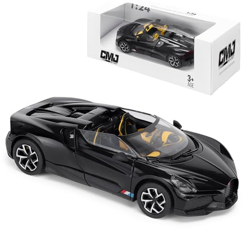 Bugatti Mistral 1:24 Scale Die-Cast Model Car - Black | Detailed Collectors Edition Diecast | Official Licensed Product