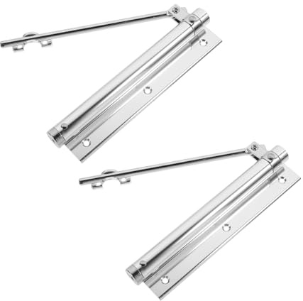 LIFKOME 2 piezas Cierrapuertas Automático con Cierre Seguro para Puertas Domésticas y Comerciales Compatible con Puertas de Madera y Metal Brazo Plegable para Control de y Protección del