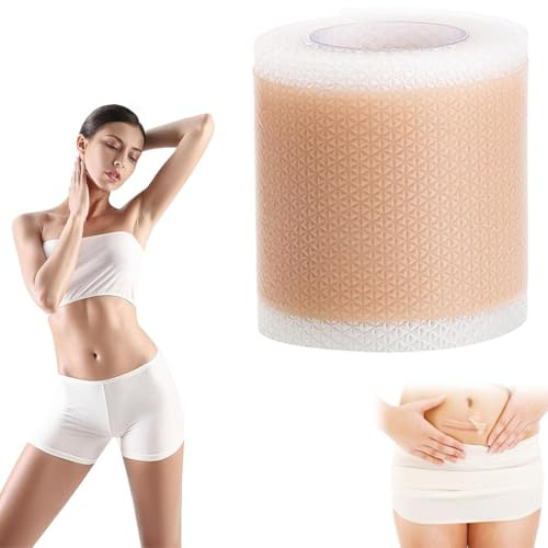 GGUFAY Fogli Cicatriziali in Silicone, Cerotto Silicone per Cicatrici, 4x300cm, Cerotti Cicatrici Adatto per cicatrici Causate da Cesareo, Chirurgia, Ustioni, Cheloidi, Acne e Altro