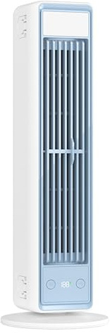 Aire acondicionado portátil pequeño de torre sin aspas de 3600 mAh con control remoto - Soporte 3 en 1/escritorio/montaje en pared Funcionamiento silencioso 5 velocidades para el dormitorio de la ofi