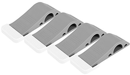 4 Stück stark Rutschfeste Gummi Türstopper Türkeil Sicherheitskeil Mit Haltern für Kinder Baby Finger Sicherheit Türstopper Home Office Badezimmer Fenster Küche