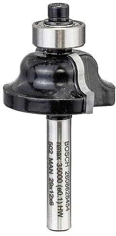 Bosch 1x PRO Profilfräser Römisch, R 4, S 6 | für Weichholz, Hartholz, Ø 28,6 mm, Professional Zubehör Oberfräsen, Kantenfräse