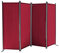Quick Star Paravent 220 x 165 cm Tejido Divisor de habitación Jardín 4-Partición Pared de separación Plegable Balcón Pantalla de privacidad Rojo Rubí