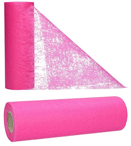 AmaCasa Vlies Tischband Tischläufer für Hochzeiten, Kommunionen, Taufen und Allen Feierlichkeiten Maße: 15cm/20m Rolle (Pink, Vlies)