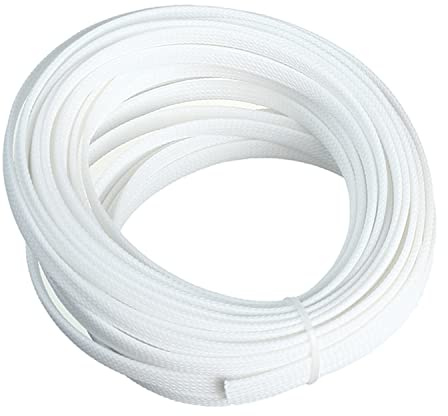 Othmro Cable Management Sleeve, 10m White Cable Tidy Sleeve, Diameter 8mm, Cord Protector, Braided Cable Organizers for Office Cord, Insulation Protection, 1 Pc