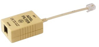 PRENDELUZ Filtro ADSL singolo (Microfiltro RJ11-M/H) - cablaggio Cat 5e