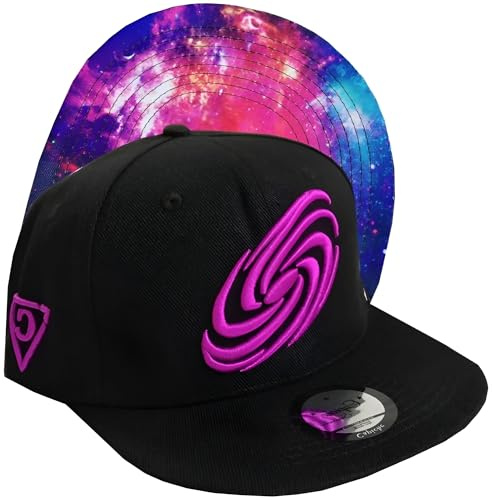 Capiche [99+ Designs] Gemischter Galaxie Hut, Galaxy Mix, Kappen Herren, Workwear Schwarzer Snapback, Lila Front Logo, Milchstraßen und Sterne Muster, Bunte Baseballkappe, Running Cap