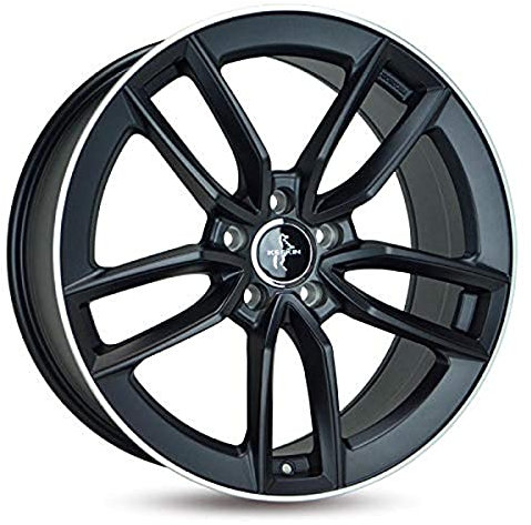 Keskin KT21 8JX18 5/112 ET45 66.6 - Cerchio in lega lucidata, colore: Nero opaco